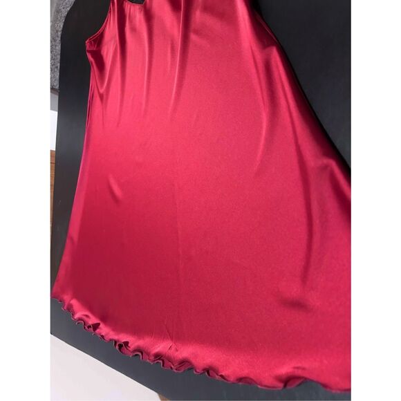 Ekouaer Women's Size L Magenta Sleepwear Lingerie Chemise Lace V-Neck NWT Nightg - Picture 8 of 11